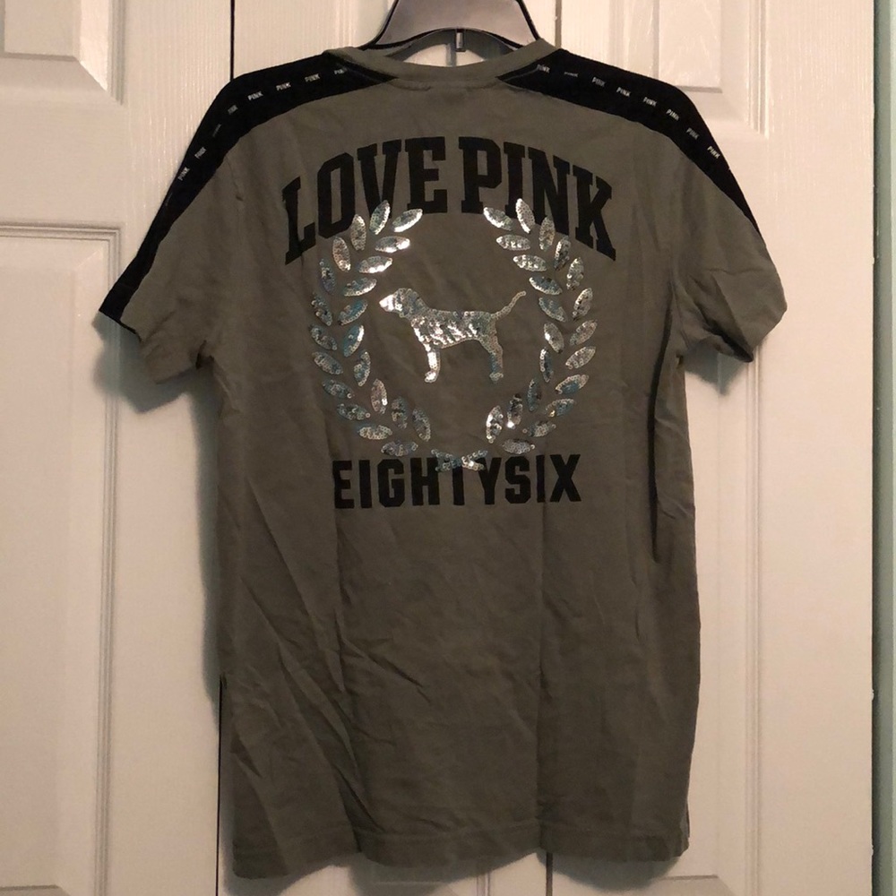 sequin dog PINK shirt
